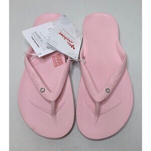 NWT Archie's Arch Support Unisex Flip Flops Pink Crystal Size 8 Women / 7 Men